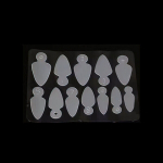 K&uuml;&uuml;nte pikendamise vormid Excellent PRO silikoonvormid prantsuse manik&uuml;&uuml;riks dualform&rsquo;il D Long Almond