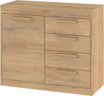 Kummut Meblocross Maximus MXS-07, 1 ukse ja 4 sahtliga, tammeviimistlus