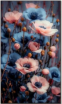 5D teemantmosaiik "Lilled", sametl&otilde;uend, 35&times;55 cm
