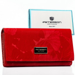 Naiste ehtsast nahast rahakott Peterson, punane