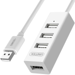 Unitek Y-2146: 4-pordiline Usb 2.0 minilaiendi, valge