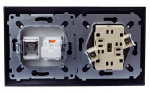 Simon 230v, Tv F, Rj45 Cat.6 s&uuml;vistatav seinakontakt