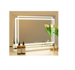 Costway LED-valgustusega meigipeegel 3 v&auml;rvilise h&auml;mardusrežiimi ja nutika puutetundliku juhtimisega 58 x 12 x 48 cm
