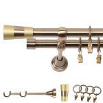 Metallist topelt Kardinapuu 160 cm 19 Mm Antiik kuld Doris Swivel