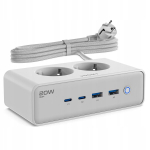 Pikendusjuhe 2 pistikupesa + 4 USB 4000W 2 m, Prailgintuvas 2 lizdų + 4 USB 4000W 2 m