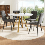 S&ouml;&ouml;gilaua komplekt 5 osa, &uuml;mmargune laud 80x80x75 cm, 4 tooli, hall