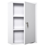 Lukustatav ravimikapp 3 riiuliga, terasest, 40x18x60 cm, 1 tk.