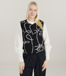 Hailys naiste vest MI44NA VEST*01, must/valge 4068696911365