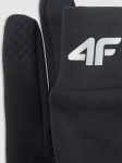 4f Unisex "puuteekraaniga" kootud kindad - must, suurus L