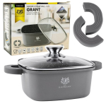 Graniitpott kaanega 2,3l, 20cm, hall, Karl Hausmann