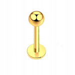 Titaanist sisekeermega kuldne labret-k&otilde;rvar&otilde;ngas, 1,0/10/3 mm