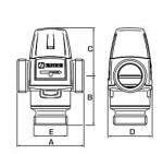 Termostaatsegamisventiil Esbe Vta 322, 20-43&deg;c, 1''