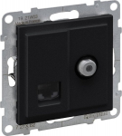 Legrand Suno F + Rj45 Cat.6 Utp Must Arvuti-antenni pesa