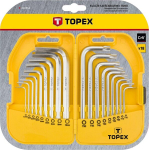 Topex 18 tk. kuuskant- ja Torx-v&otilde;tmete komplekt