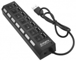 7-pordiline Usb-jaotur eraldi l&uuml;lititega