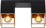 Lubide Rixt laevalgusti 2x40w E27 must/kuldne