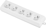 Valge 5 pistikupesa ja maandusega pikendusjuhe, 250v