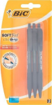 Bic Soft Feel Clic Grip automaatsed pliiatsid, must, 3 tk.