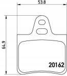 Brembo P 61 037 Piduriklotsid, taga, Citroen