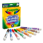 Laste laia otsaga pestavad markerid Crayola markerid 8 v&auml;rvi