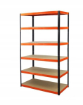 Metallist riiul Helios 196x150x40 cm, 6 riiulit, 175 kg/riiul