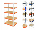 Metallist riiul Helios Hwo 180x90x30 cm, 5 riiulit, 400 kg/riiul