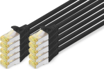 Digitus Cat 6a S/ftp v&otilde;rgukaabel, 10 tk., 0,5m, must