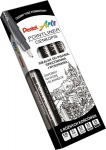 Pentel Pointliner mustad t&auml;itesulepead, 5 tk.