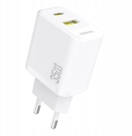Seinale paigaldatav laadija 35 W valge