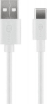 Goobay Usb-c kuni Usb-a 2.0 laadimiskaabel, valge, 1 m