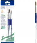 Komplektis 3 pintslit (nr 2, 8, 12) - seeria 116