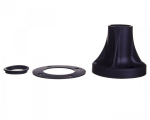 Schneideri paigaldusalus, must, plastik, horisontaalne Xvbz01