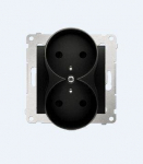 Simon 54 kahekordne maandusega pistikupesa, antratsiit