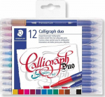 Kalligraafia markerid "calligraph Duo", 12 v&auml;rvi, 2,0/3,5 mm