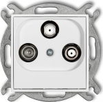 Karlik Mini Tv-2xsat tagumine valge pistikupesa