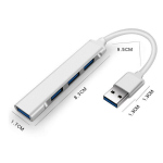 USB HUB-adapter, 4 porti, 1 x USB 3.0, 3 x USB 2.0, h&otilde;bedane, USB A