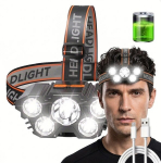 5 LED USB laetav pealamp, IPX4
