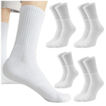 Puuvillased froteesokid unisex, Poola tootmine, valged, 5 paari, 39-42