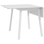Kokkupandav s&ouml;&ouml;gilaud 110x86x75 cm, puidust, 2-4 inimesele, valge