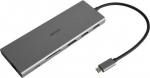 USB-C dokk Deltaco USBC-HDMI27 12-&uuml;hes kolmikekraan 4K 60Hz PD 85W