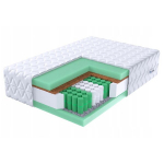 Kahepoolne taskuvedrudega madrats GREEN MAX kookoskihiga, 20 cm, H3/H3, 180x200 cm