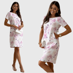 Naiste taskutega kleit Paula, valge, 2XL