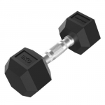 Sporditarbed, TUNTURI Platinum, kuusnurkse kujuga kummist hantlid, 8 kg, 1 tk.