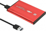 V&auml;lise k&otilde;vaketta adapter Qoltec alumiiniumkorpus | 2,5-tolliste SATA3 HDD- ja SSD-ketaste pesa | USB 3.0 | Punane