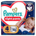Pampers m&auml;hkmed Night Pants P&uuml;ksm&auml;hkmed, suurus 4, 52 tk