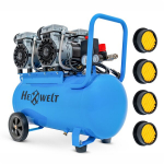 V&otilde;imas kompressor Kompresor bezolejowy HEXWELT HW-KBO-4T-50L must 50L