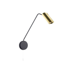 Light Prestige Futuro 1 pikendatav seinalamp, kuldne/must