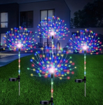 Mitmev&auml;rviline LED dekoratsioon p&auml;ikeselaadimisega, 4 tk