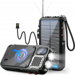 Raadioga kaasaskantav varupatarei p&auml;ikesepatareiga 16000mah Bluetooth induktsioon QC 20W