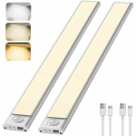 Liikumisanduriga LED-riidekapi lamp 30 cm, USB, 2 tk.